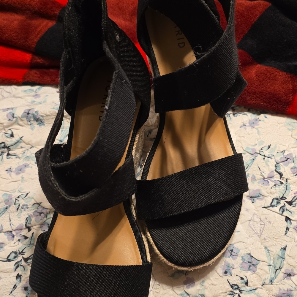 Torrid Black Espadrille Heels